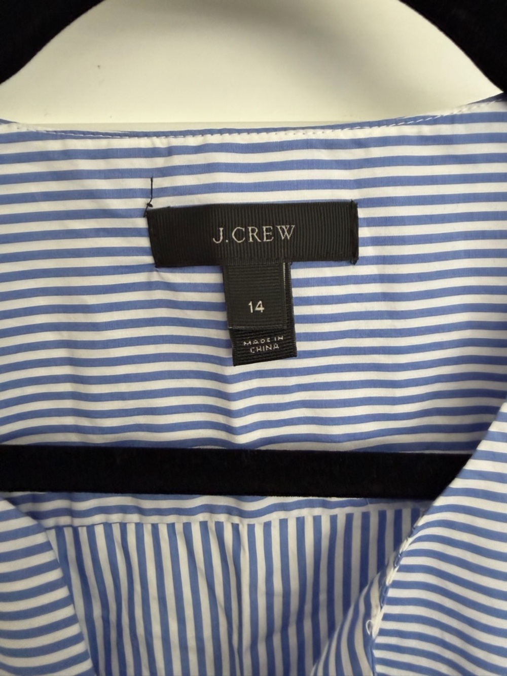 J. Crew Blue & White Striped Shirt - Picture 3 of 4